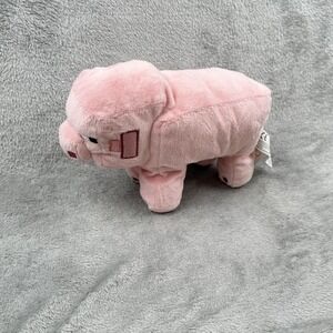Minecraft 10"‎ Pink Pig Plush Toy Soft Stuffed Animal Gift 2016 Mojang Jinz